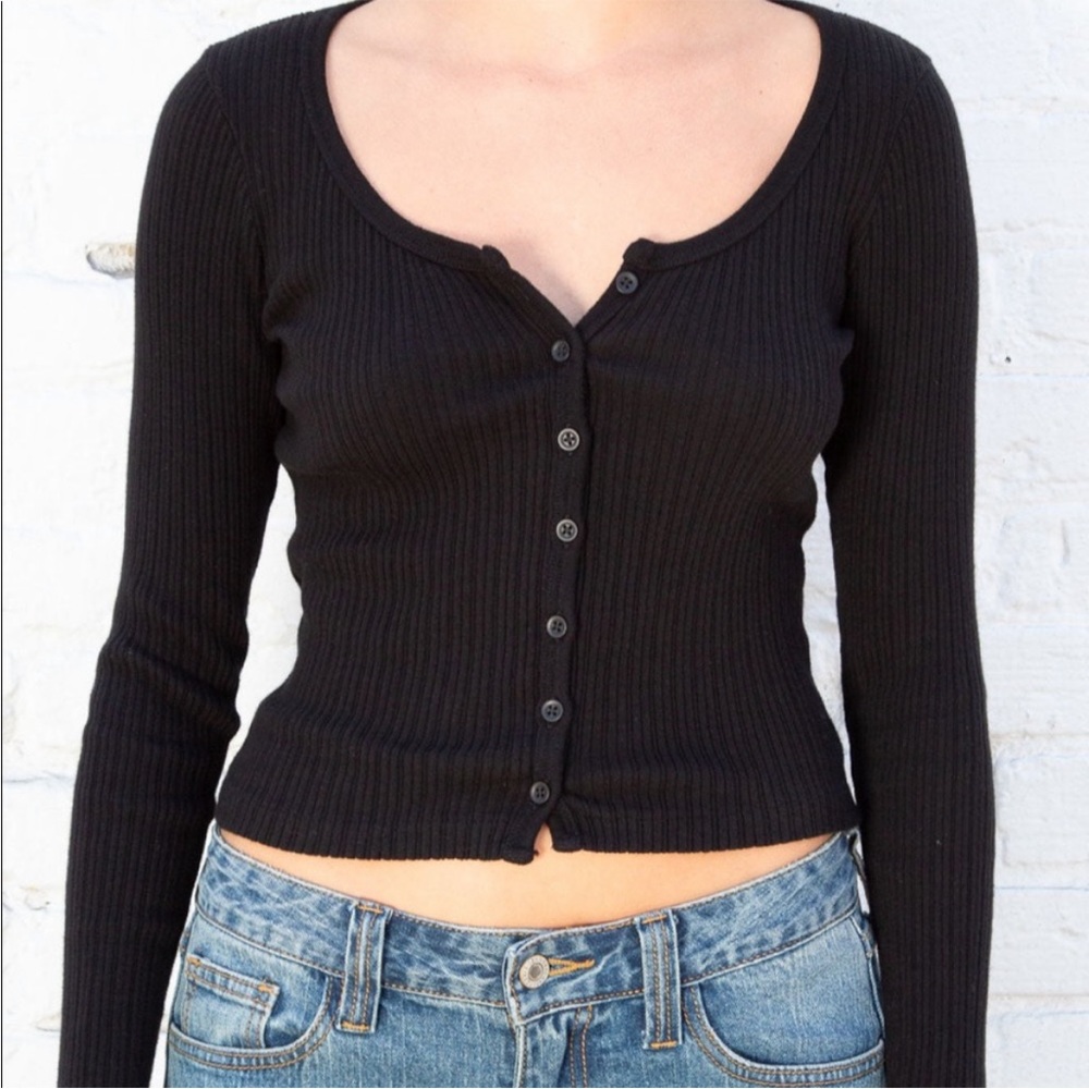 Brandy Melville Black Button Up